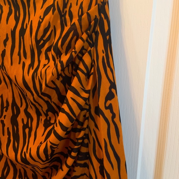 Diane Von Furstenberg Ruched Mesh Midi Skirt - Size M - Picture 3 of 6